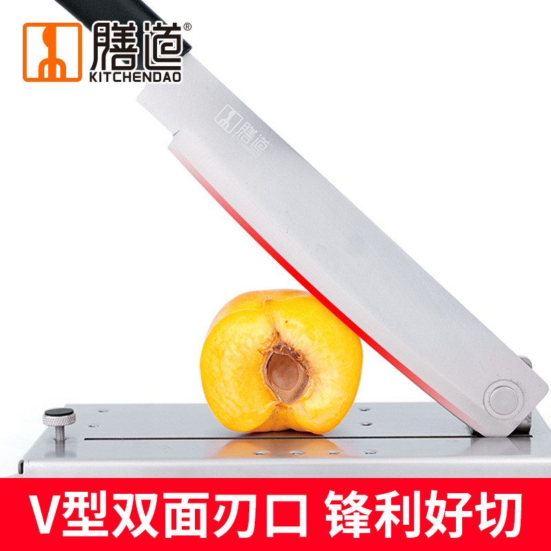 Shandao Split Continuous Cutting Machine, Chicken Feet Guillotine, Commercial Half-cut Chicken Feet, Duck Head, Peach Stainless Steel Guillotine