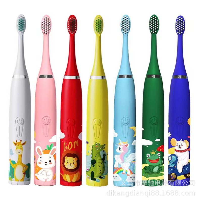 Cute Kids Electric Toothbrush Portable Ultrasonic Charging Soft Bristle Cartoon Toothbrush Waterproof Smart
