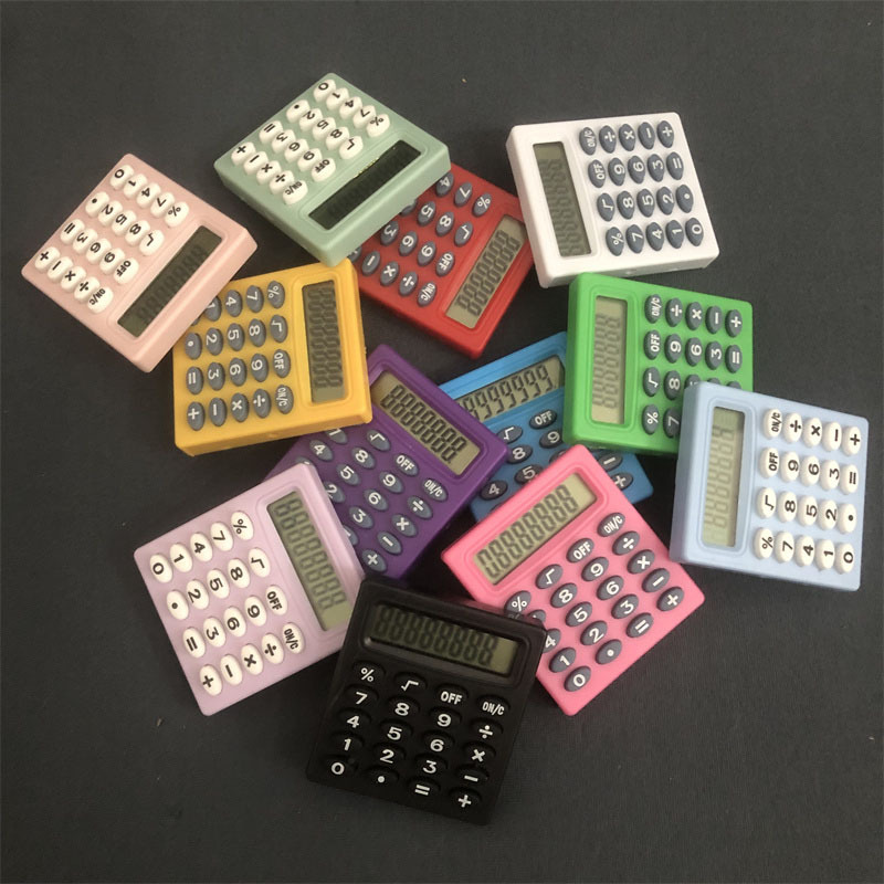 Small Square 589 Mini Calculator Small Portable Palm Student Stationery Computing Pocket 8-Digit Calculator