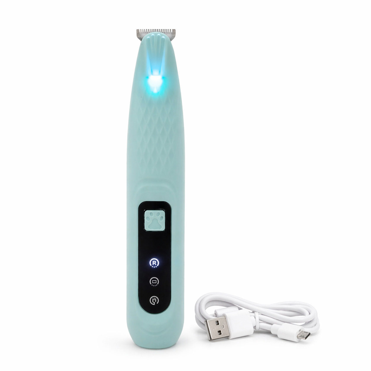 New Pet Hair Clipper Waterproof Wide and Narrow Blade LED Shaver for Cat Dog Ear Paw Hair