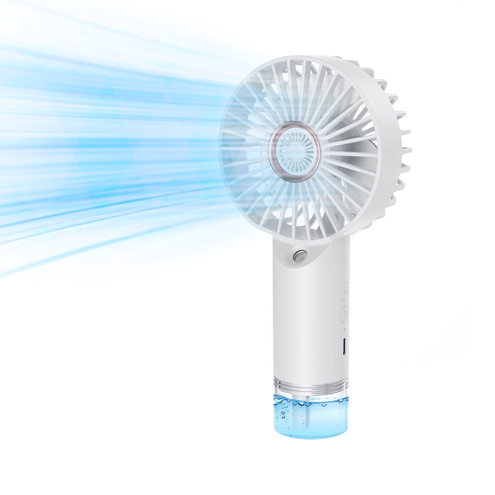 New Handheld Spray Fan Strong Wind Long Battery Life Portable Handheld Small Fan USB Charging Desktop Fan