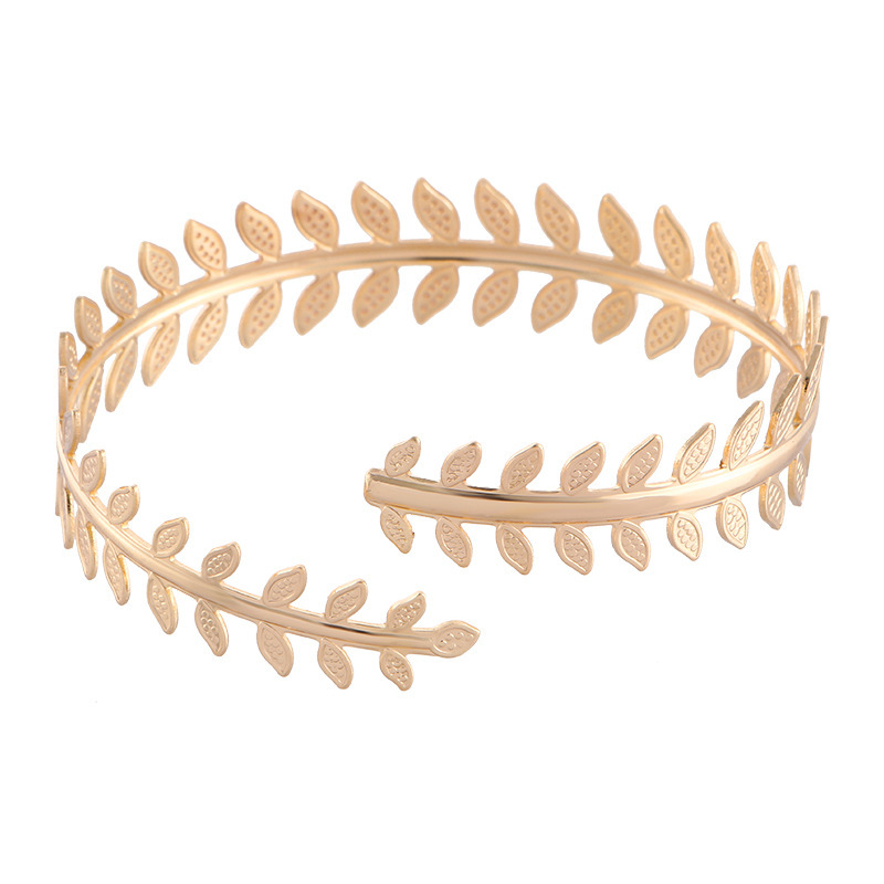 Baroque Street Snap Arm Ring Note Multi-Layer Bangle Metal Open Bracelet Arm Band