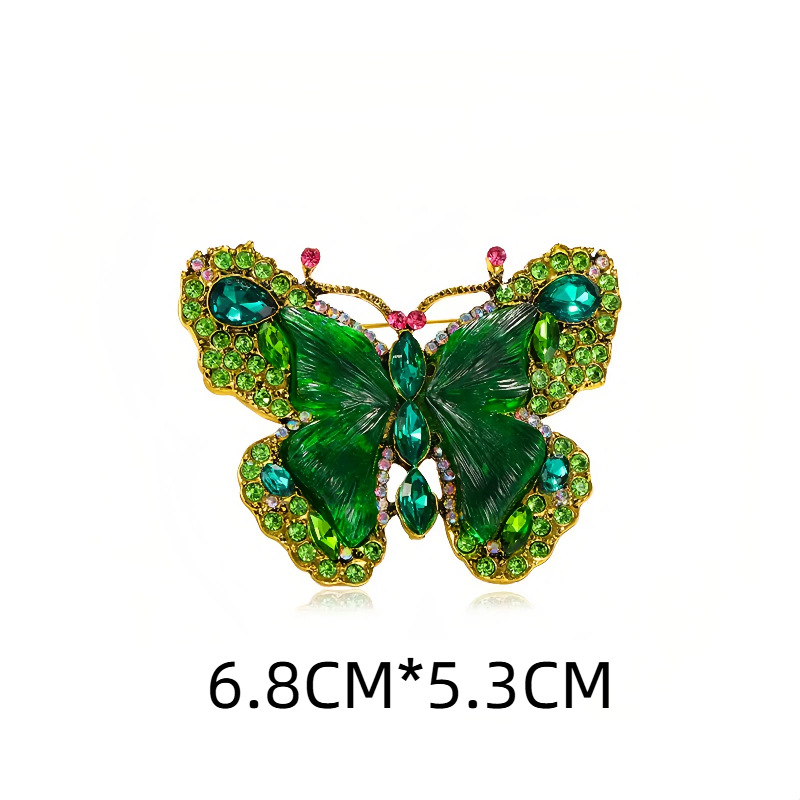 Crystal Rhinestone Butterfly Brooch Women Animal Insect Corsage Clothing Accessory Eco-Friendly Brooch