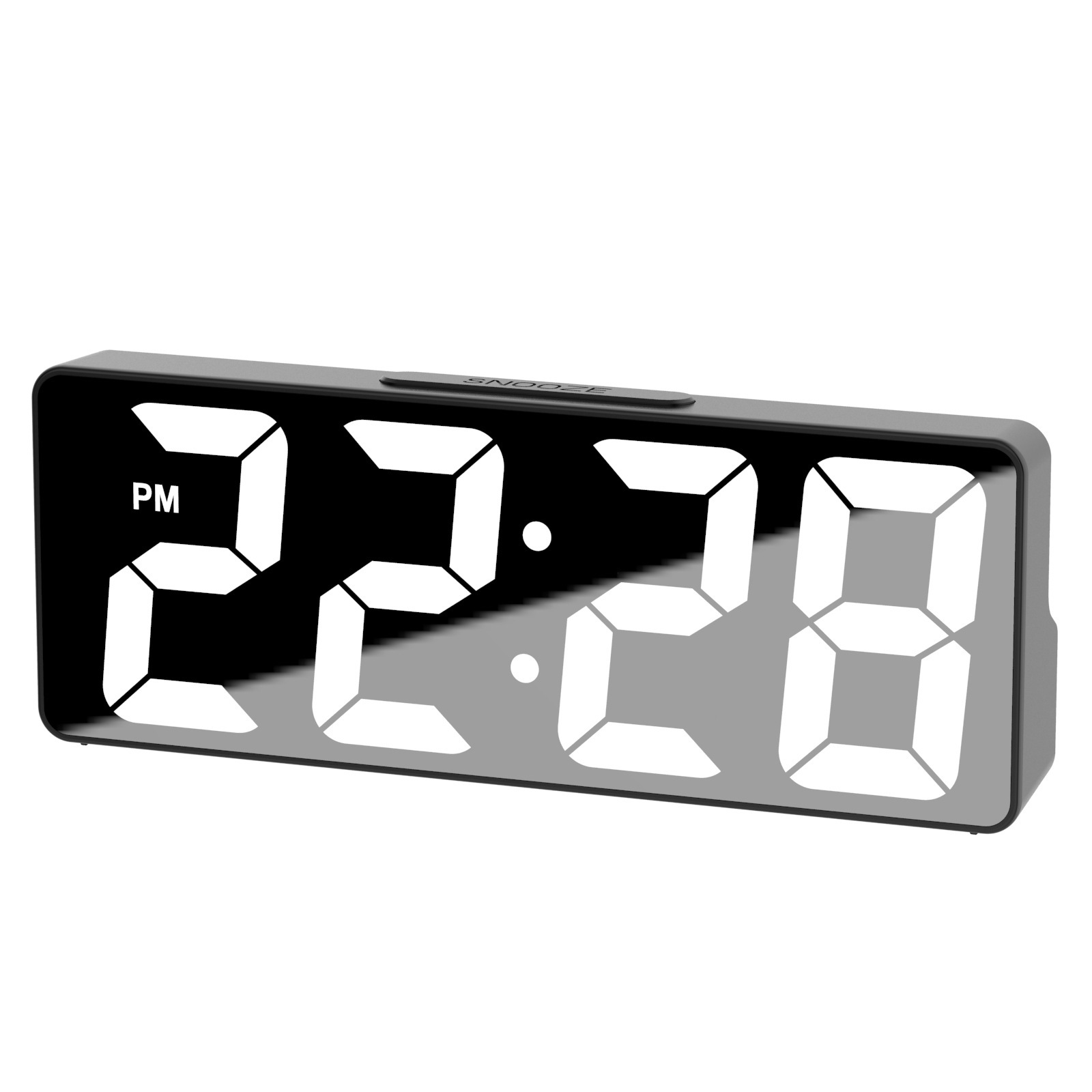 LED Mirror Electronic Alarm Clock USB Battery Dual Use Smart Voice Control Clock Student Special Alarm Clock