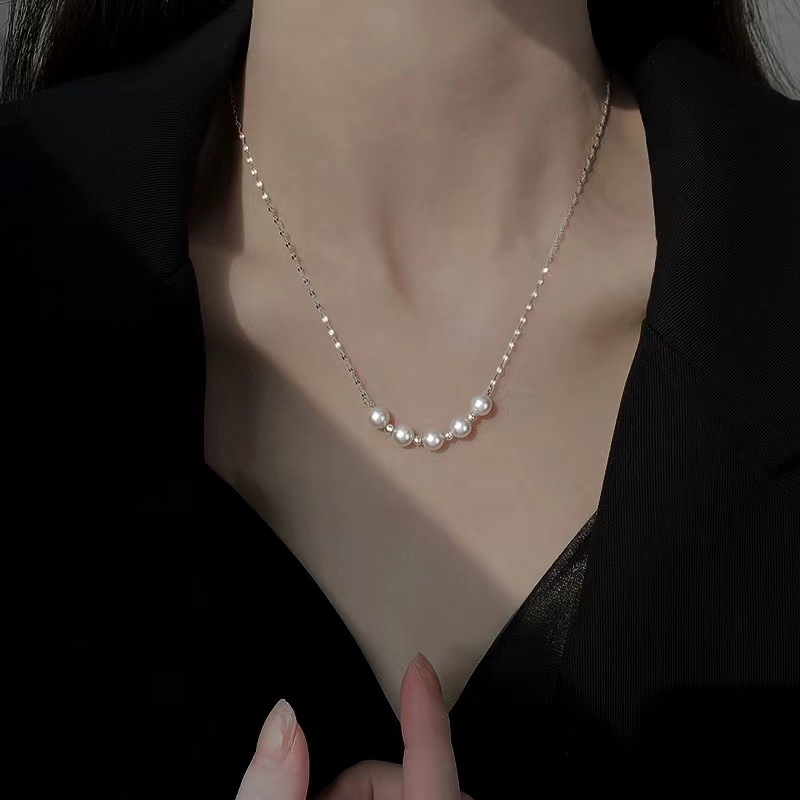New Pearl Necklace Women's New Collarbone Chain Jewelry Live Stream