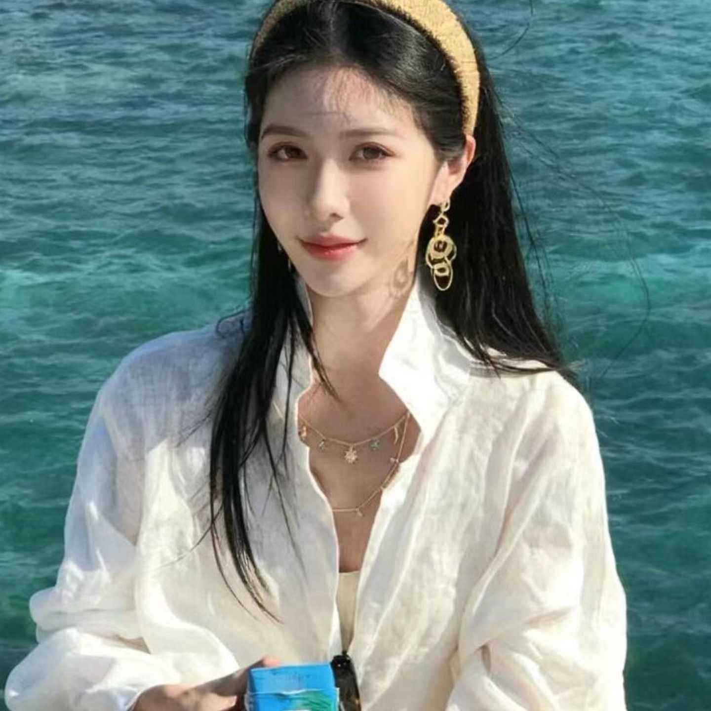 Gold Circle Tassel Earrings Elegant Exquisite Earrings