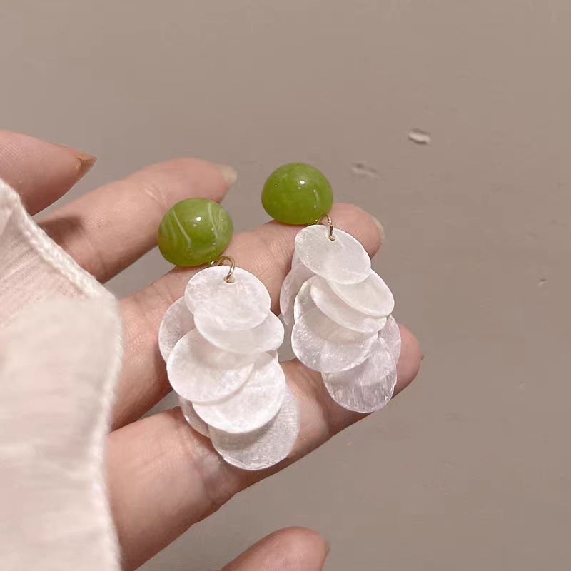 Dopamine Woven Flower Earrings for Women Summer Seaside Vacation Style Accessories Pink Stud Earrings