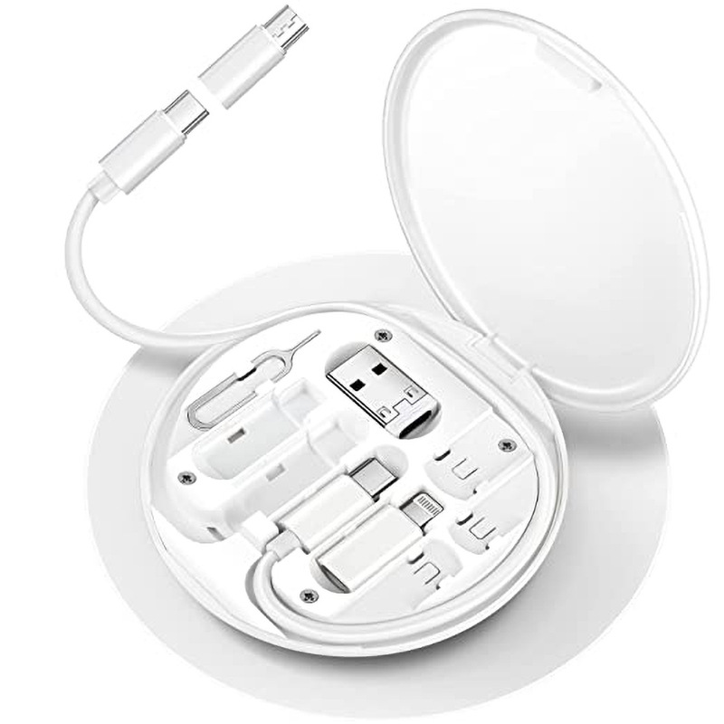 Type-C Charging Cable Multifunctional Data Cable Storage Box 65W PD Fast Charging Phone Holder Charging Cable One-to-Eight
