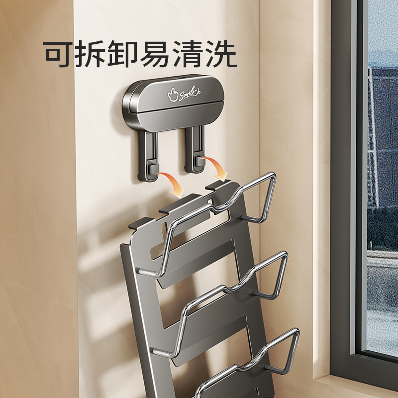 Suction Cup Pot Lid Rack Wall-mounted No-drilling Kitchen Storage Rack Multifunctional Home Cutting Board Placer Chopping Board Rack