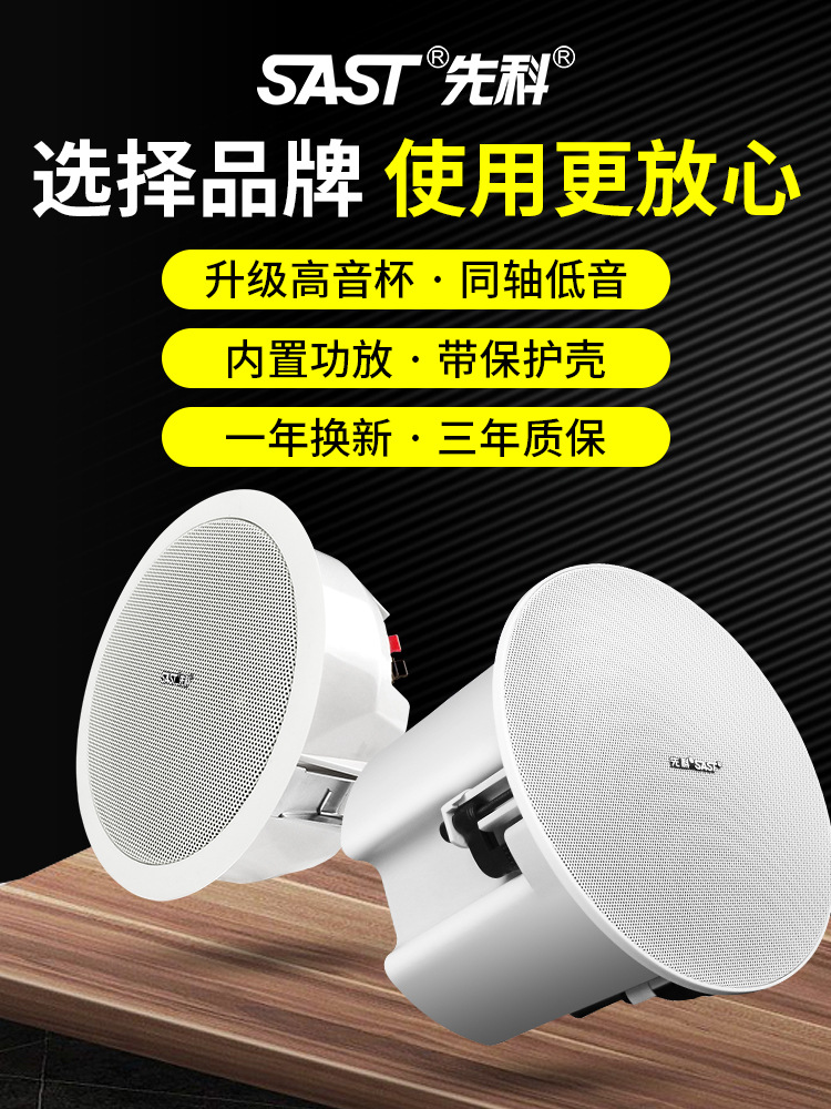 SAST S3 wireless Bluetooth ceiling audio home living room horn subwoofer surround background music wall-mounted speaker