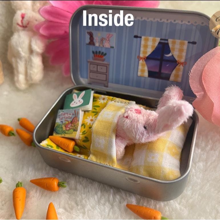 Bunny Plush Toy in a Tin Plush Mini Tin Box Bunny Mini Plush Toy Set Wholesale