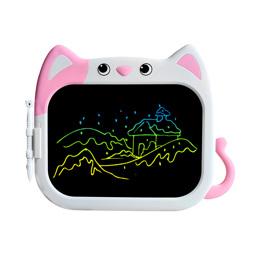 10-inch Cartoon Cat Color LCD Handwriting Board Children's Eye-Protective Graffiti Drawing Board LCD Electronic Light Energy Writing Board