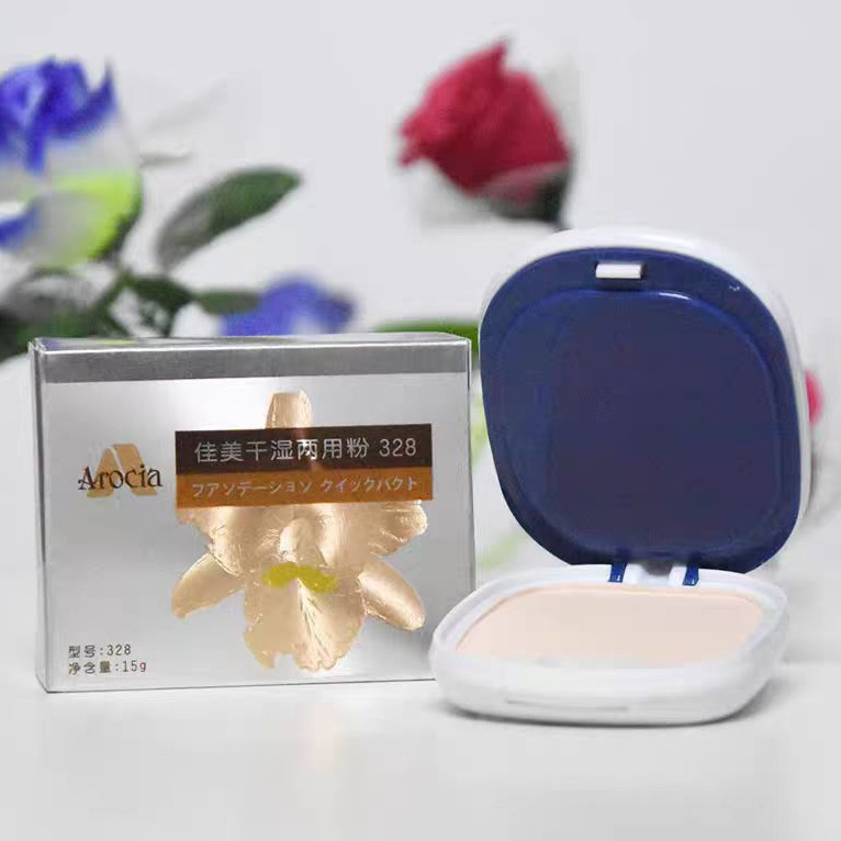 Jiamei Powder 328 Wet and Dry Dual-Use Oil-Control Moisturizing Whitening Concealer Setting Waterproof Contouring Beauty