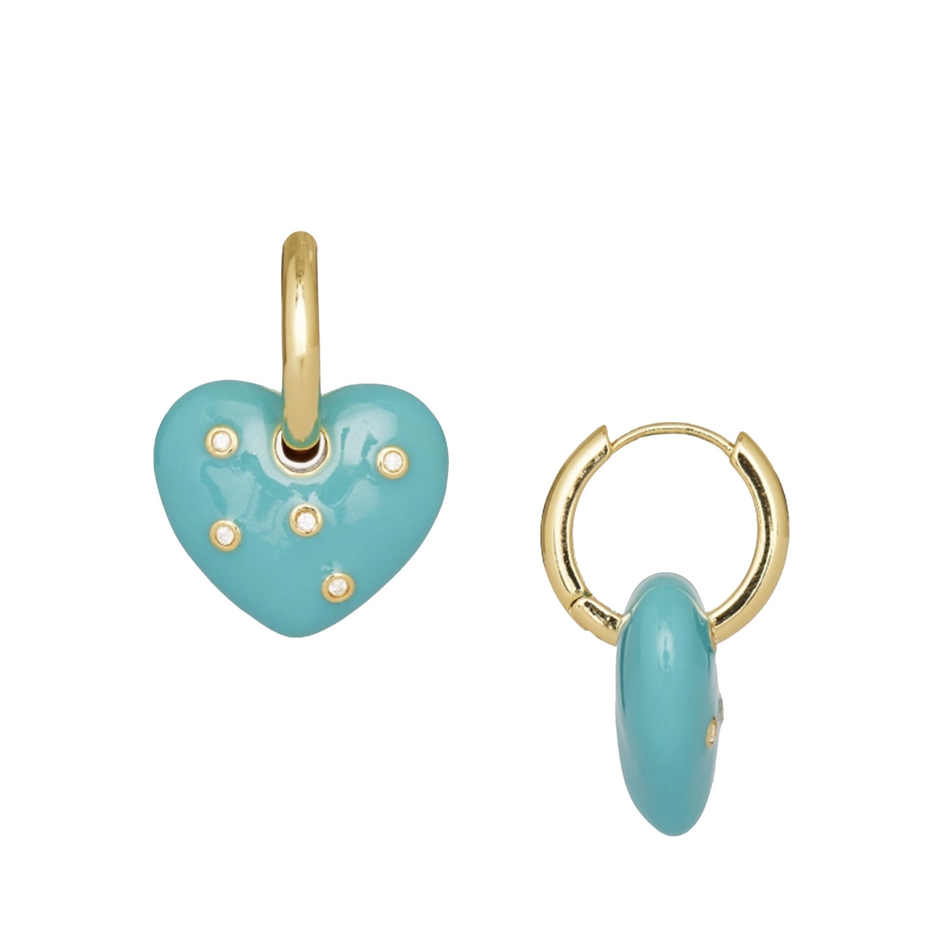 Exclusive Zhang Ruonan Ren Min Botticelli Enamel Love Earrings