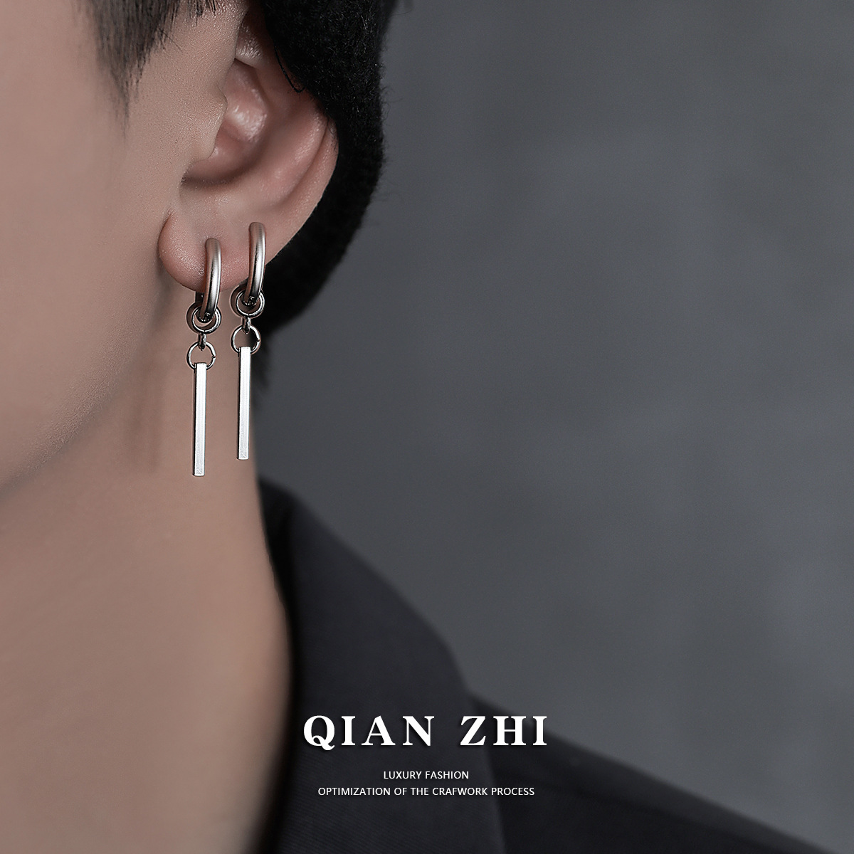 925 earrings for men, feeling Zoro earrings cool handsome ear clips for no ear hole men, no piercing earrings