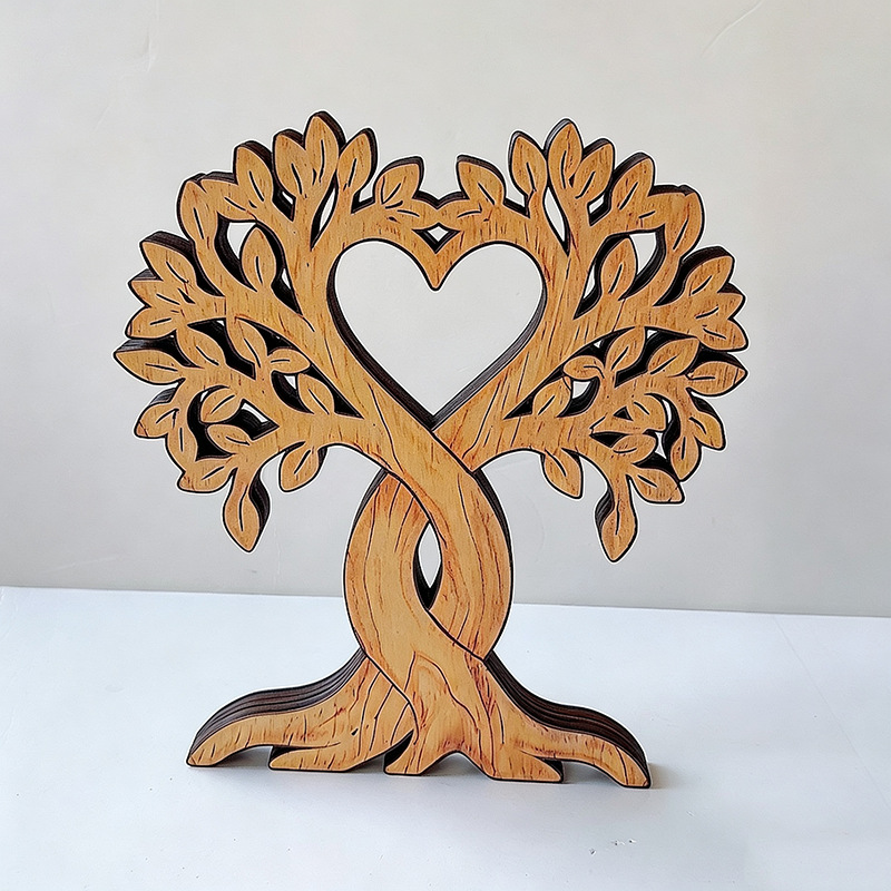 New Anniversary Gift Wooden Ornament Wedding Decoration Anniversary Couple Gift Wooden Ornament