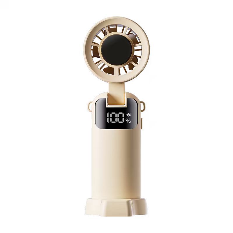 New handheld high-speed small fan USB desktop mini foldable digital display portable phone stand student gift