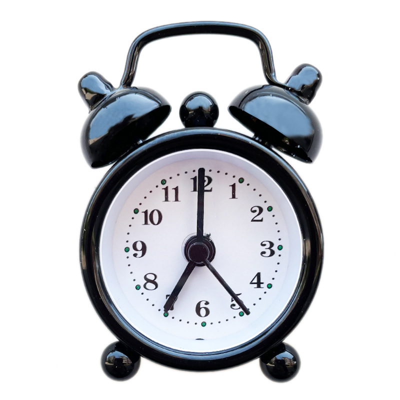 Novelty Mini Metal Small Alarm Clock Student Children Study Alarm Clock Customizable with Logo