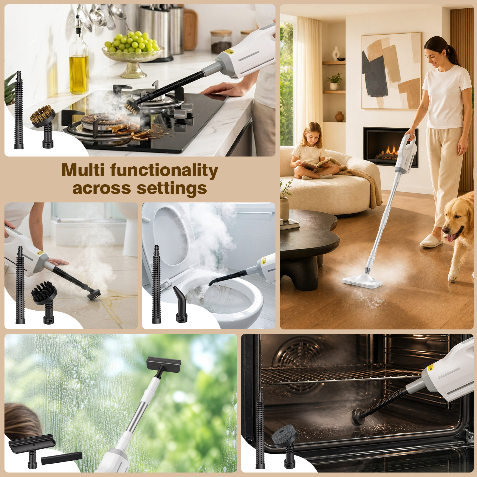 Strictly Selected Amazon Steam Mop Handheld Floor Mop Multifunctional High-Temperature Steam Cleaning Machine