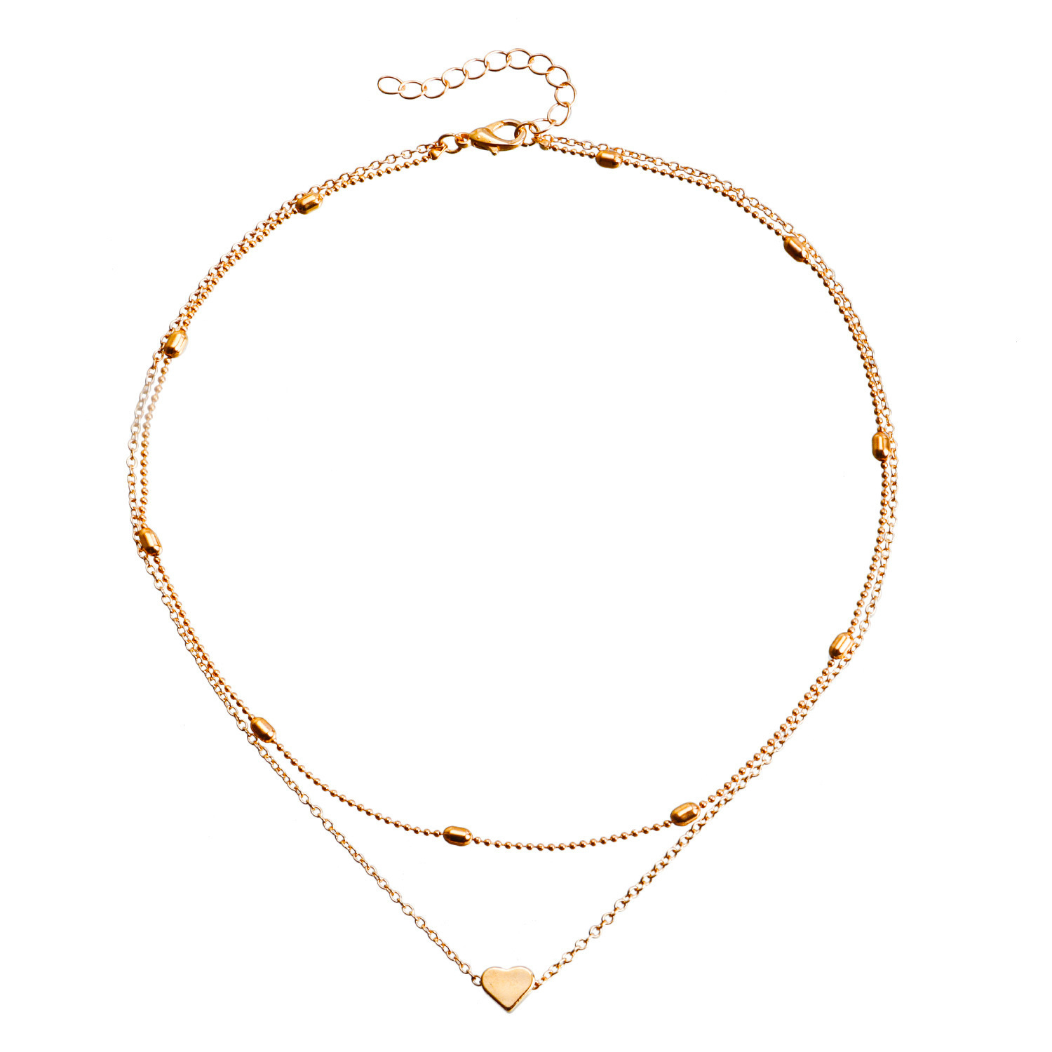 Accessories simple heart multi-layer necklace women accessories pendant锁骨链