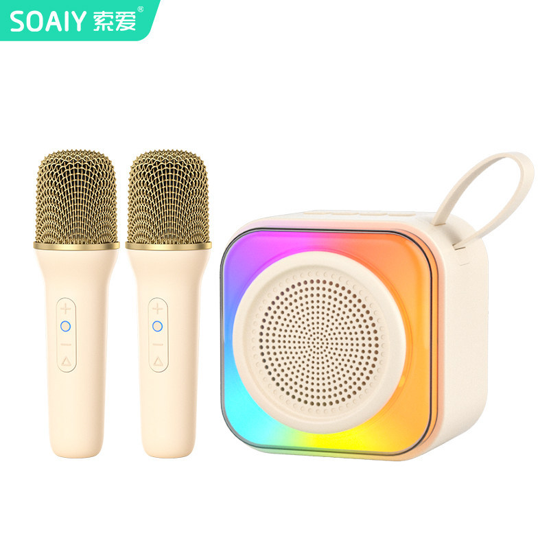 SOAIY SK22 Microphone Speaker All-in-One Bluetooth Singing Karaoke Children Home KTV Machine