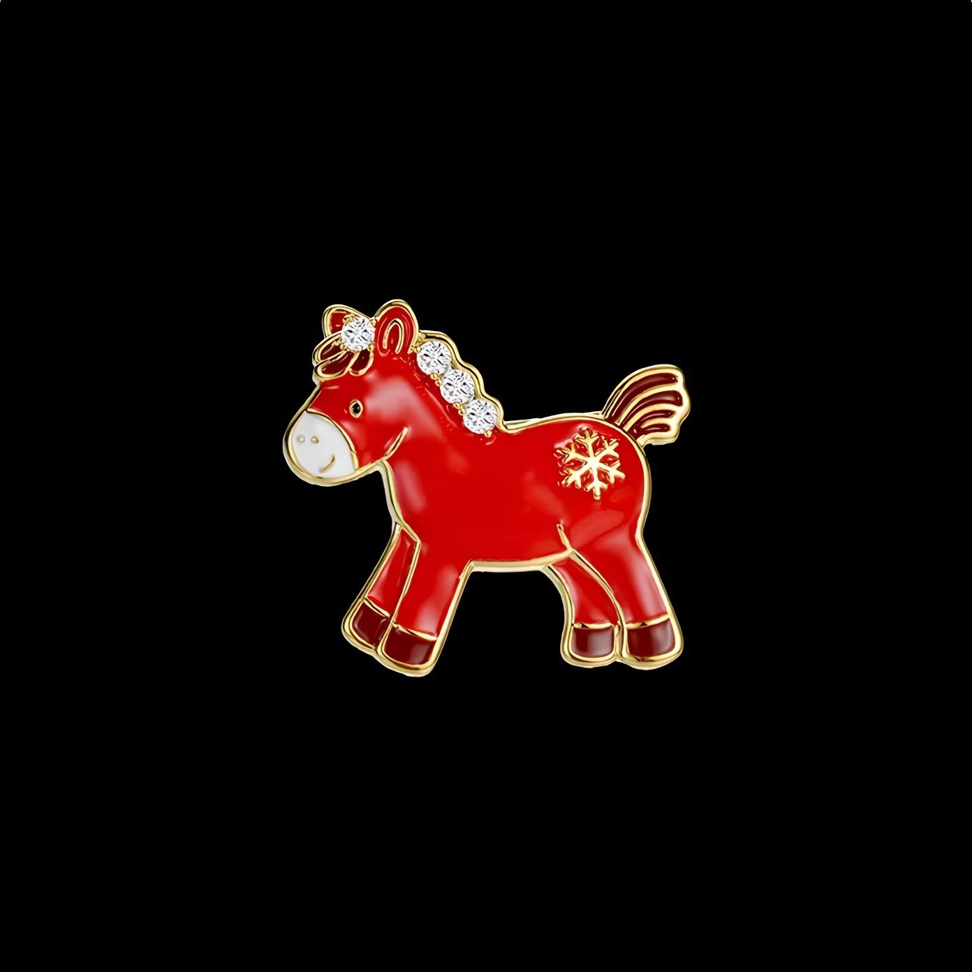 Mythical Pegasus Brooch Horse Year Corsage Imitation Enamel Animal Sky Horse Men's Pin