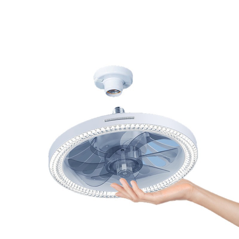 New LED Bluetooth Fan Light Simple Three-Color Dimmable Ceiling Fan Light