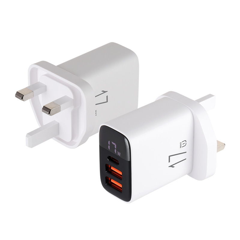 Exclusive 17W Multi-Port Charging Head for Phone Tablet US/EU/UK 17W Three-Port Charger
