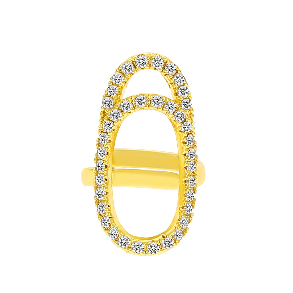 New Set Zircon Nail Ring Women Wearable Removable Manicure Finger Ring