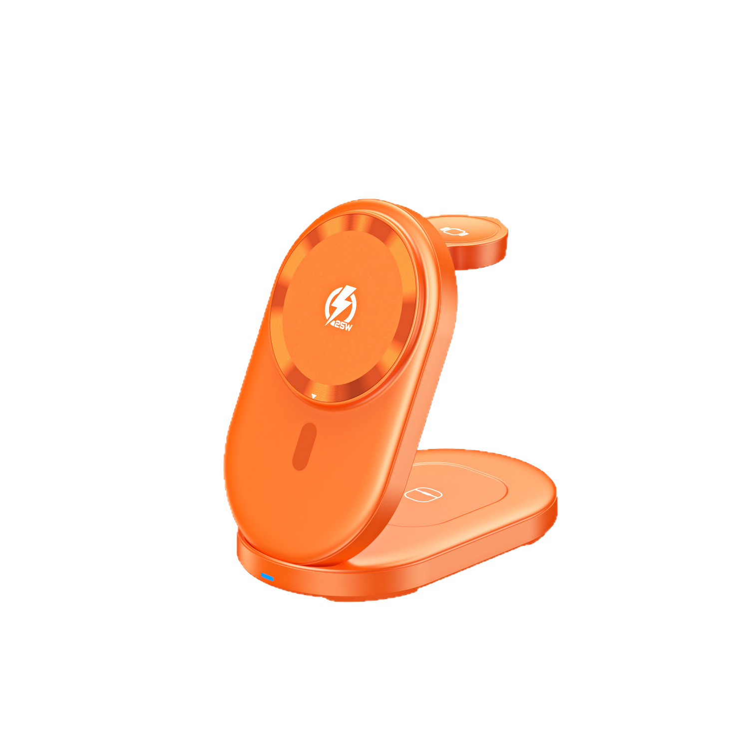 Qi2 magnetic 25W three-in-one wireless charger foldable stand for Apple 17Max/iPhone