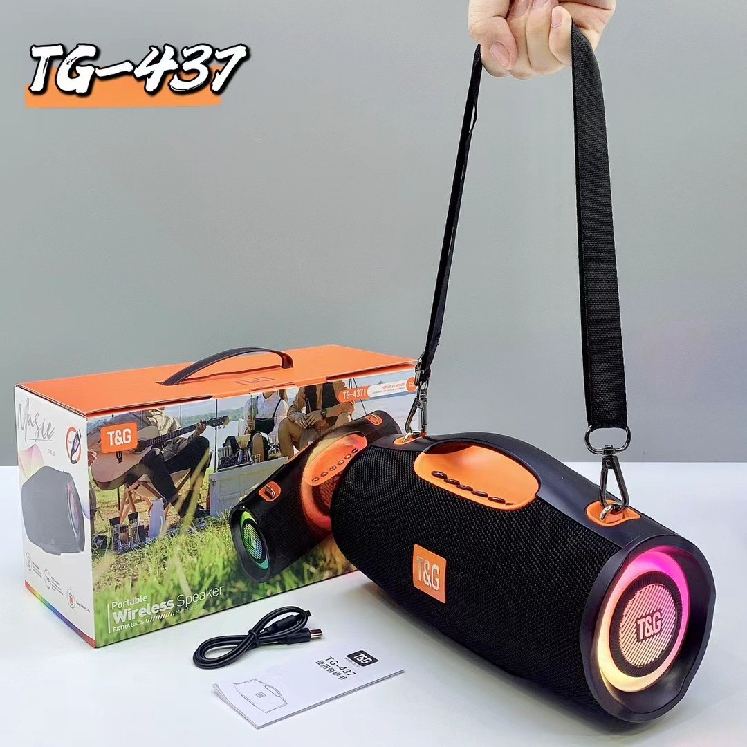 Strap Handheld Portable TG437 Bluetooth Speaker Colorful LED Light 20W Dual Speaker TWS Subwoofer Speaker