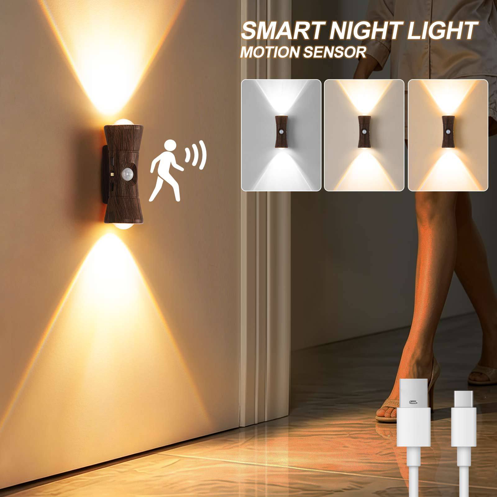 Human Body Induction Magnetic Wall Light No Wiring No Drilling Bedside Atmosphere Light Corridor Hallway Induction Light
