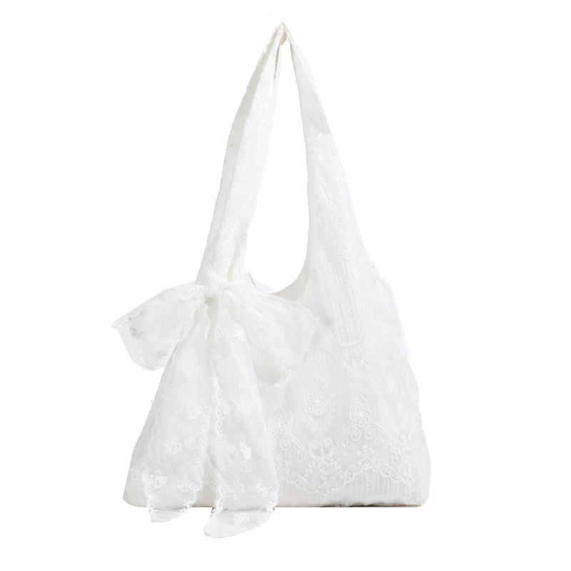 Fresh Lace Flower Canvas Bags Women 2025 New Large Capacity Commute Bags Shoulder Tote Bags