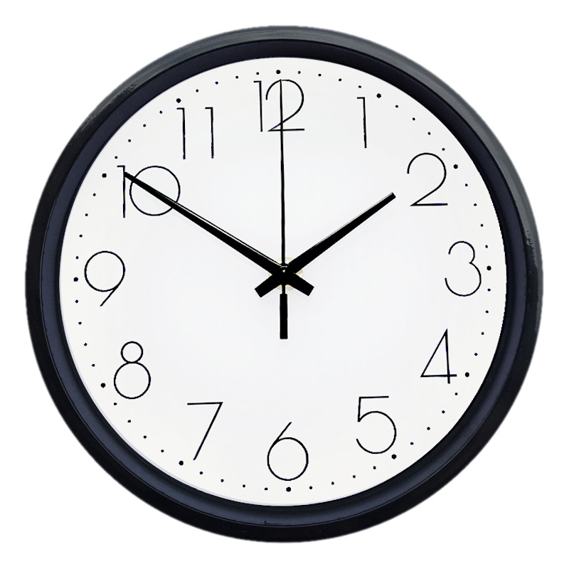 8-inch Silent Wall Clock Compass Movement Kitchen Bedroom Clock Can Add Logo Round