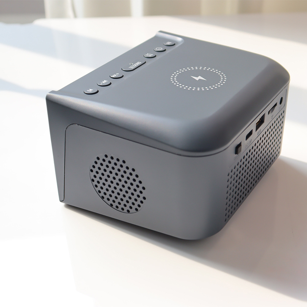 Hotel bedside speaker with wireless charging, electronic clock speaker, bedside speaker for hotel supplies displaying time