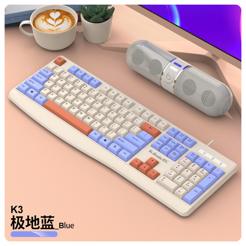 Viper KM300 Wired Office Business Keyboard Mouse Combo for Desktop Computer Notebook Color Matching Keyboard Mouse