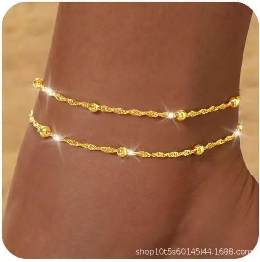 Love cross bead bracelet zircon gold paperclip stackable bracelet generous women