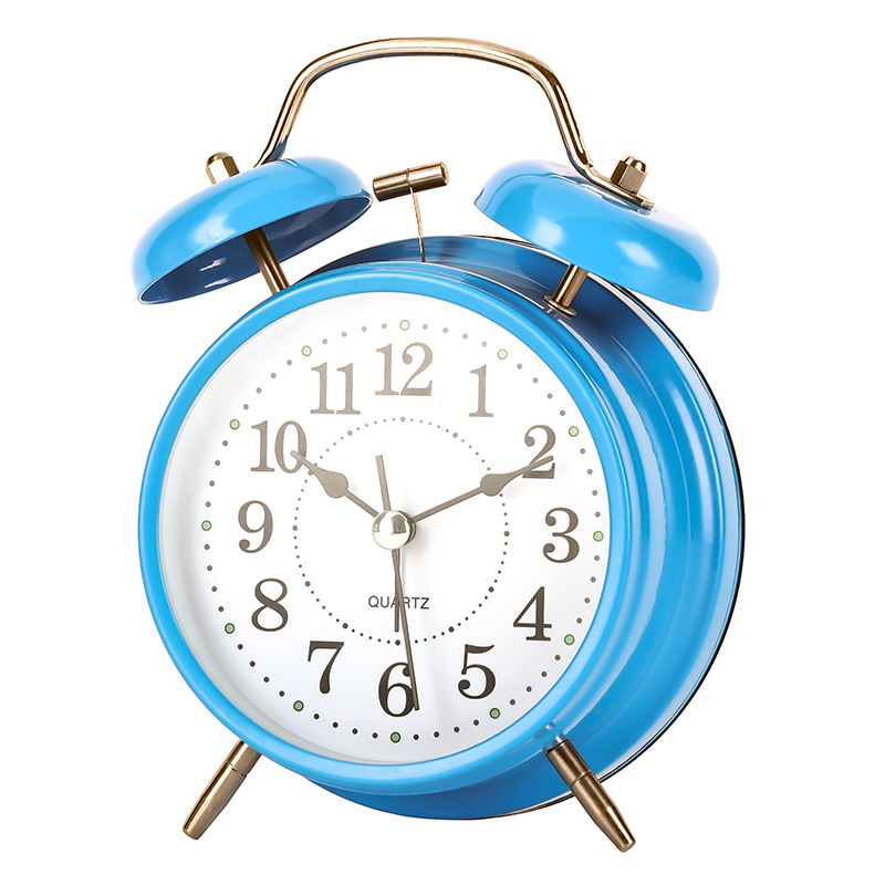 Simple alarm clock dormitory bedside metal bell student wake-up special luminous small alarm clock