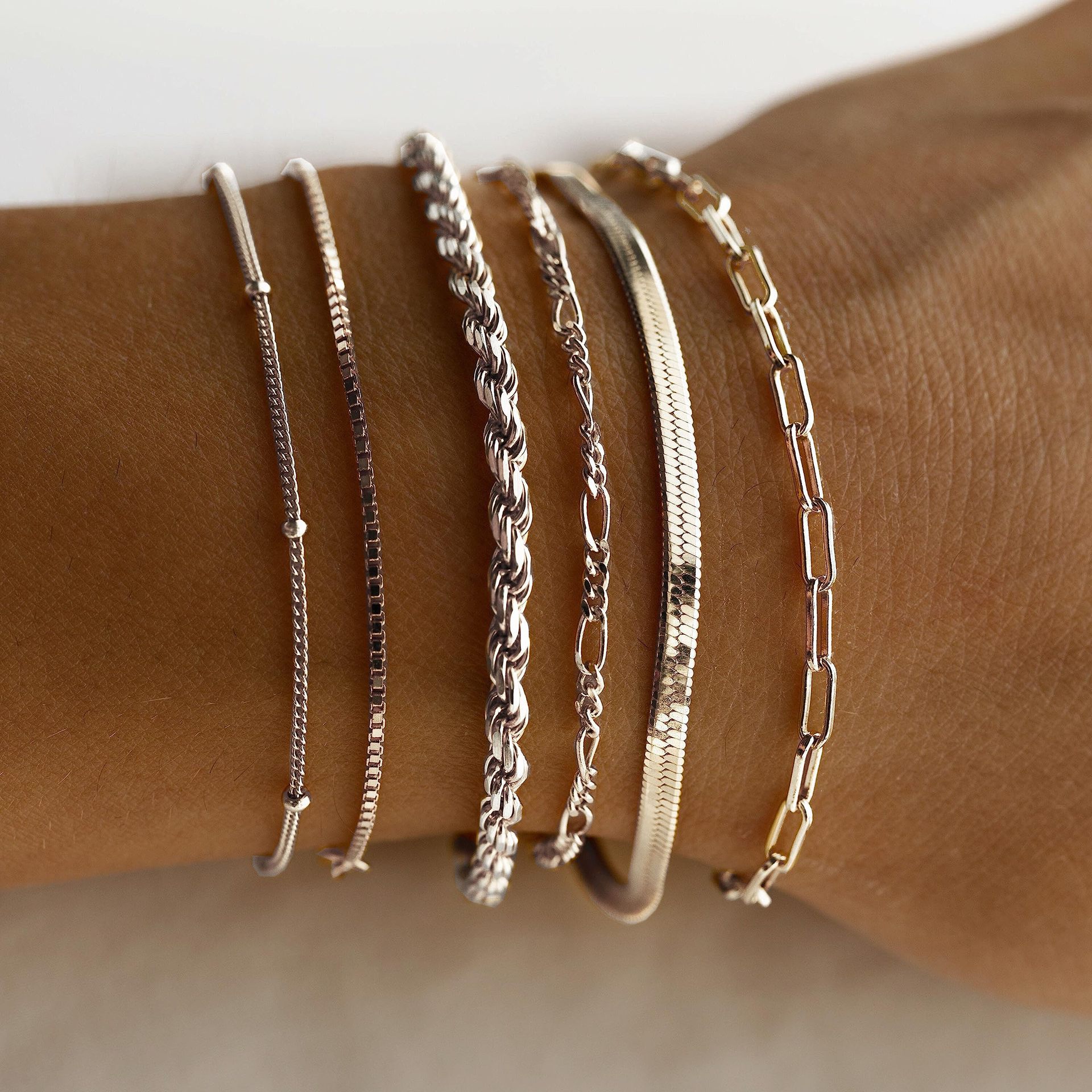 Decorative Bracelet Set New Alloy Combination Hand and Foot Jewelry Six-Piece Set