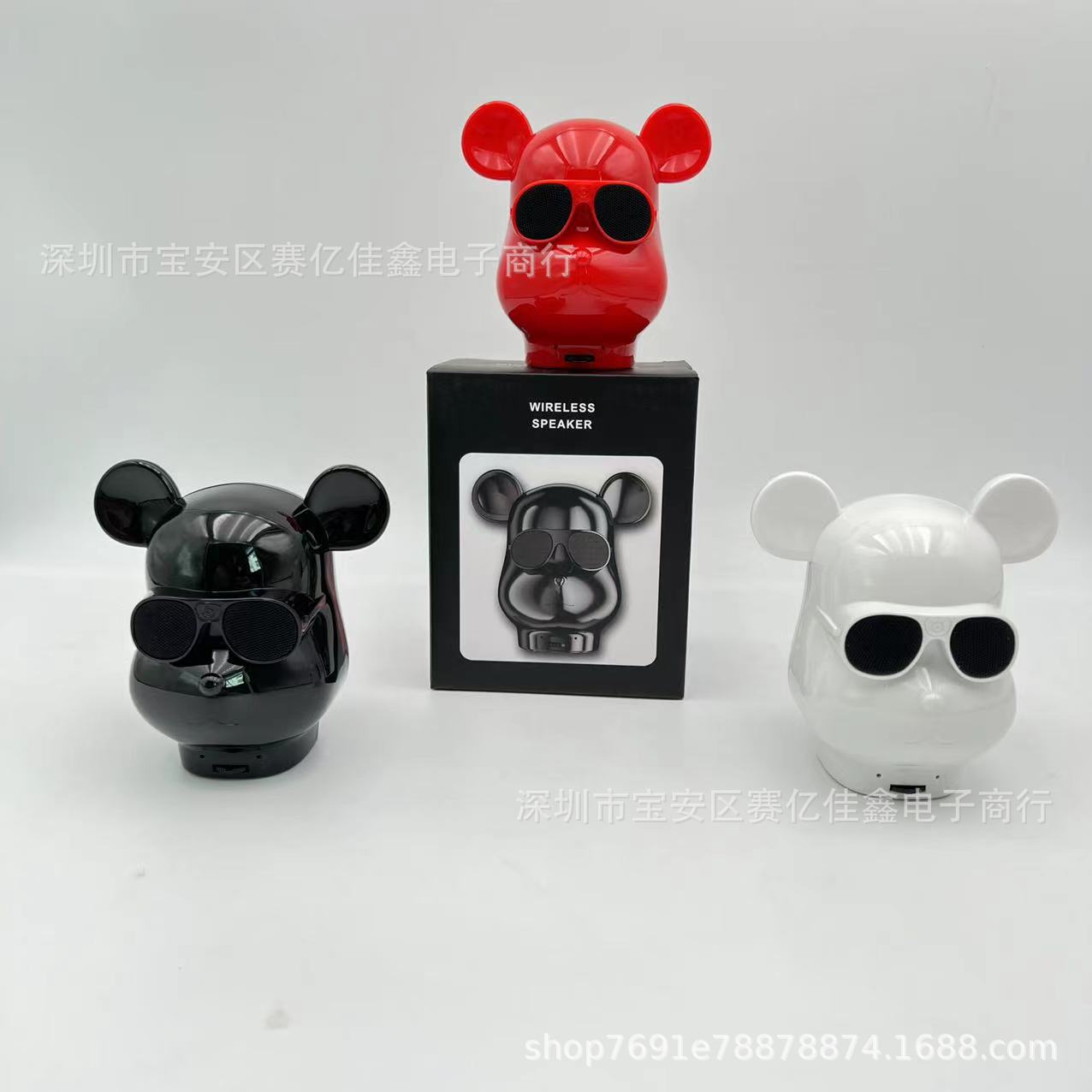 Private Mold Violent Bear Bluetooth Wireless Speaker Bear Head Speaker HIFI Bass Gift Single Souvenir