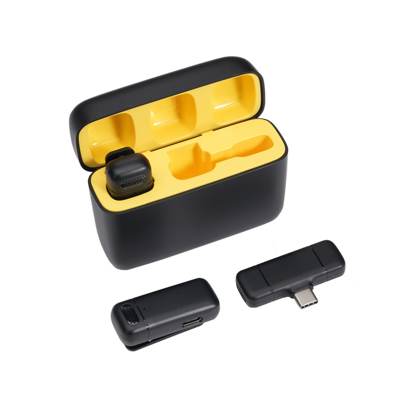 K6 Wireless Clip-on Microphone with Charging Case, for Mobile Outdoor Live Streaming, Video Recording, Noise Reduction Microphone