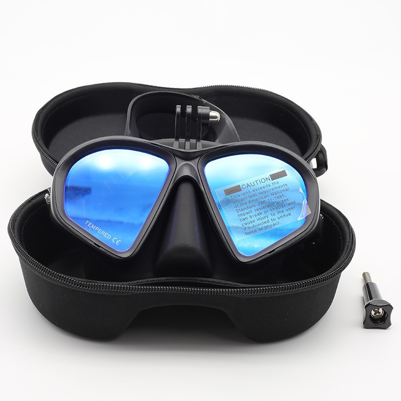 JUNHAIINS Low Volume Freediving Mask Tempered Glass Snorkeling Mask with Bracket