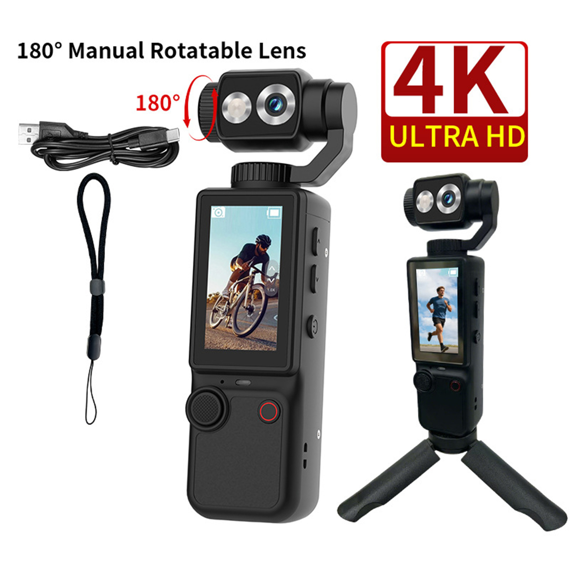 Q8 handheld outdoor sports camera ultra-clear autofocus conference recording portable pocket camera