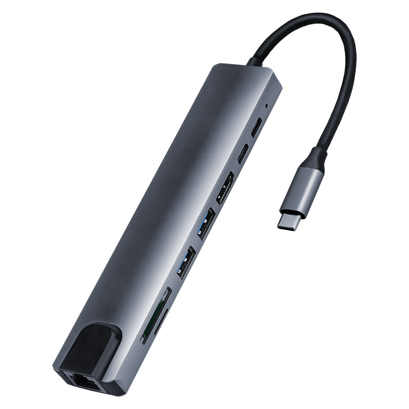 Type-C 10-in-1 Docking Station HDTV+VGA Laptop Notebook Expansion Dock Gigabit Network Card Charging Converter