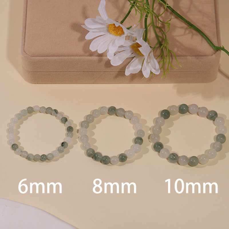Tianshan Jade Necklace for Women Jade Clavicle Chain Bracelet Simple Design Natural Stone Beaded