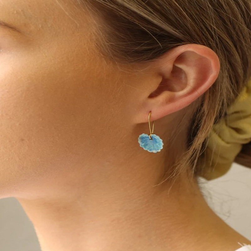 Jewelry Bohemian Style Lotus Leaf Long Earrings Green Leaf Earrings Women Earrings