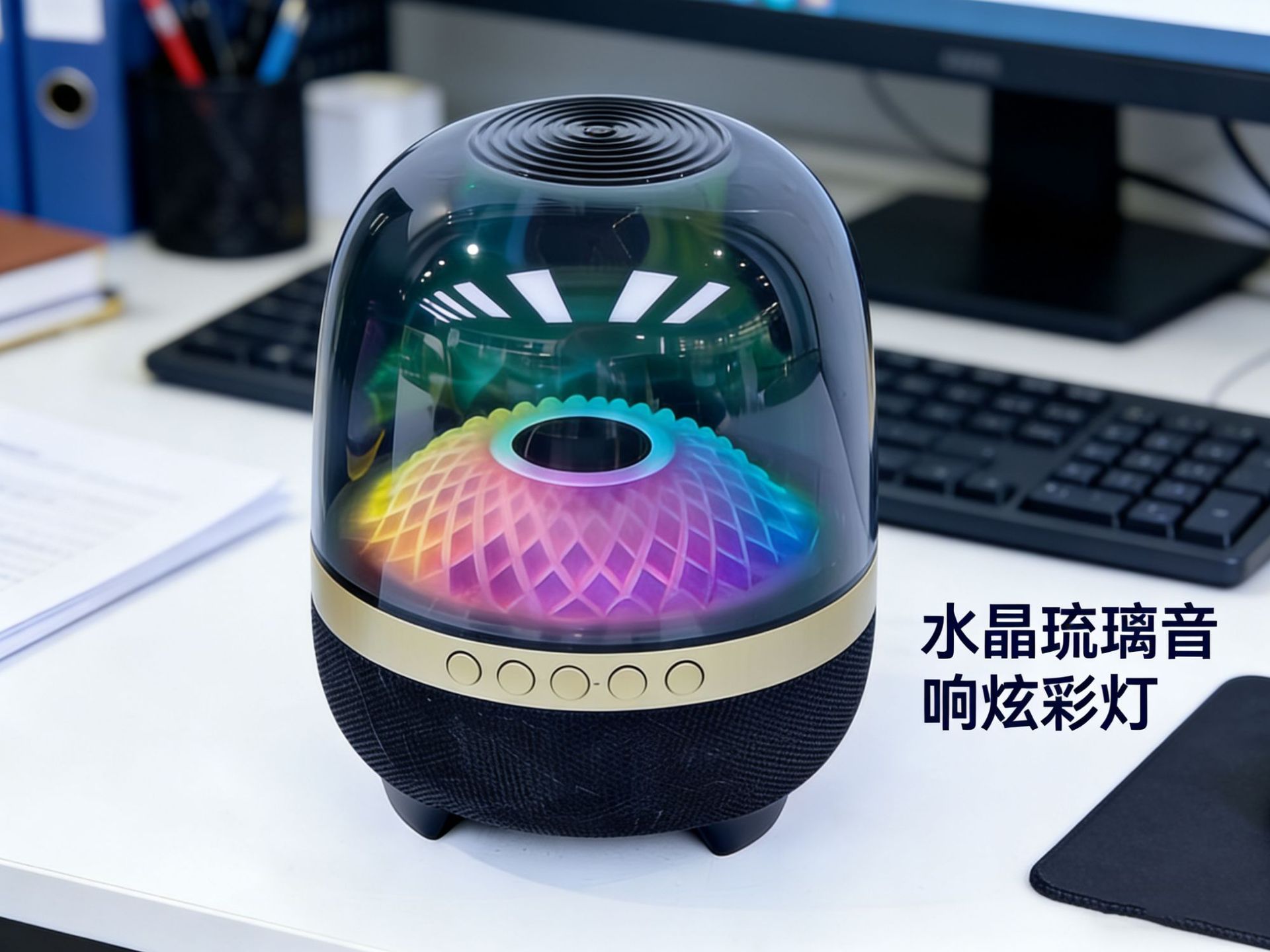 Huaqiangbei New Upgrade Large Size琉璃 5th Generation Bluetooth Speaker Colorful Atmosphere Light Computer Audio Bass