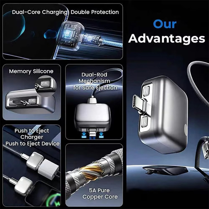 Full charge separator intelligent power-off pull-out charger compatible with Apple Huawei Type-C mobile phone tablet computer