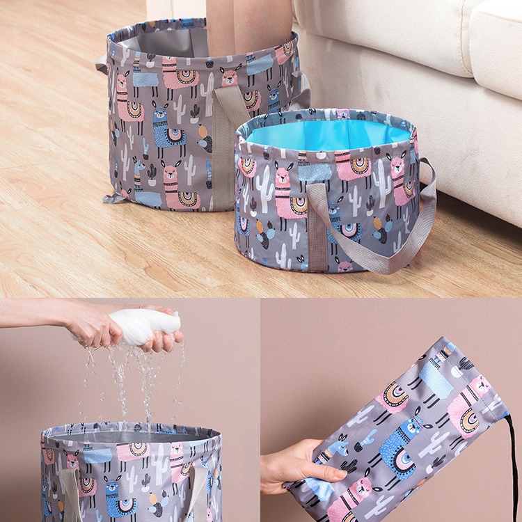 Foldable Wash Basin Foot Soaking Bucket Foot Soaking Bag Large Capacity Outdoor Home Picnic Fishing Bucket
