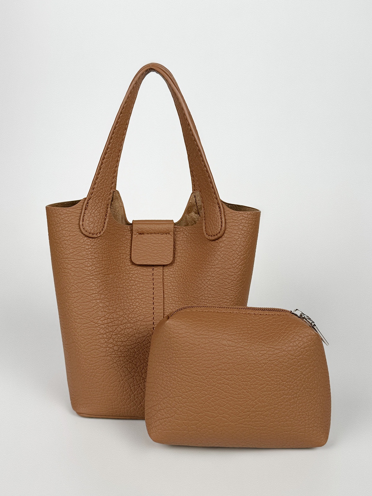Women Bag PU Soft Leather Handheld Small Bag 2025 Summer New Casual Bucket Bag Single Shoulder Crossbody Bag